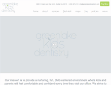 Tablet Screenshot of greenlakekidsdentistry.com